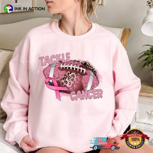 Tackle Breast Cancer Pink Ribbon T-shirt