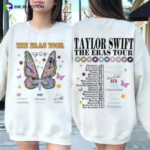 The Eras Tour Taylor Swift Butterflies 2 Sided Shirt