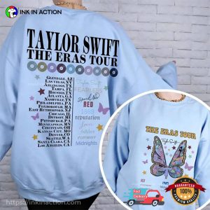 The Eras Tour Taylor Swift Butterflies 2 Sided Shirt