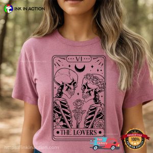 The Lovers Skeleton Couple Comfort Colors Tarot Card Shirt