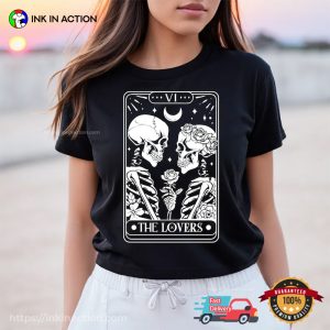 The Lovers Skeleton Couple Comfort Colors Tarot Card Shirt