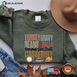 Turkey Bean And Rolls us thanksgiving 2023 T Shirt 1