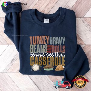 Turkey Bean And Rolls us thanksgiving 2023 T Shirt 4