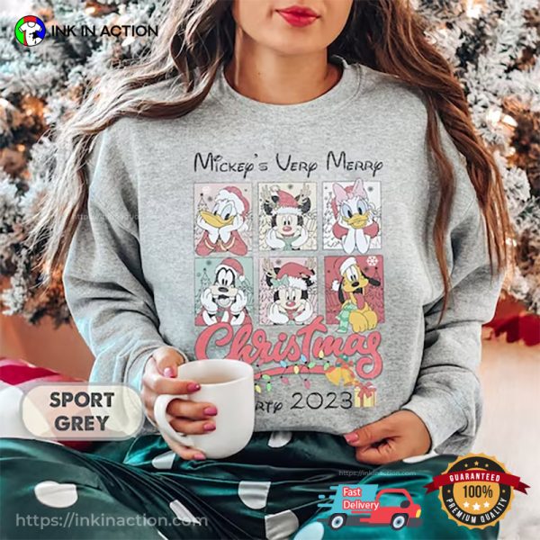 Vintage Retro Mickey’s Very Merry Christmas Party 2023 Comfort Colors Shirt