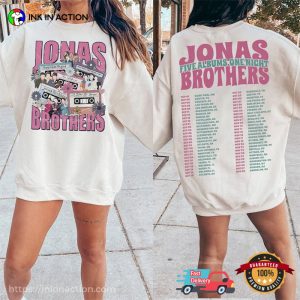 Vintage Jonas Brothers Tour 2023 5 Albums 1 Night Comfort Colors Tee