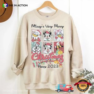Vintage Comfort Colors Mickey and Friends Christmas Party Tee