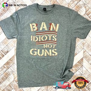 Vintage Ban Idiots Not Guns USA Patriotic Clothing