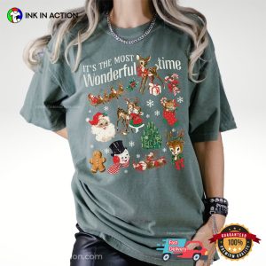 Vintage Christmas Doodle Comfort Colors Shirt