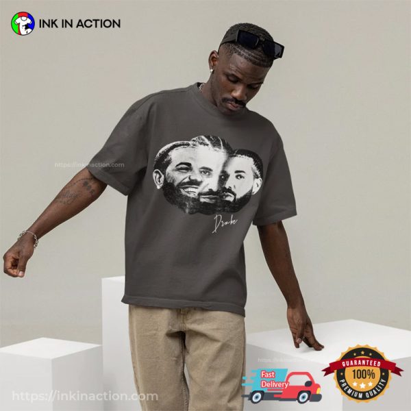 Vintage Drake The Rapper Portrait BW Shirt