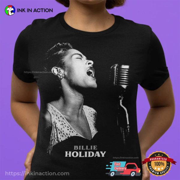Vintage Jazz Singer Billie Holiday T-shirt