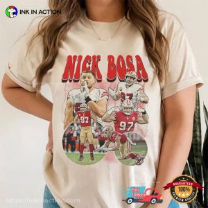 Vintage Nick Bosa T Shirt, 49ers Nick Bosa Football Shirt