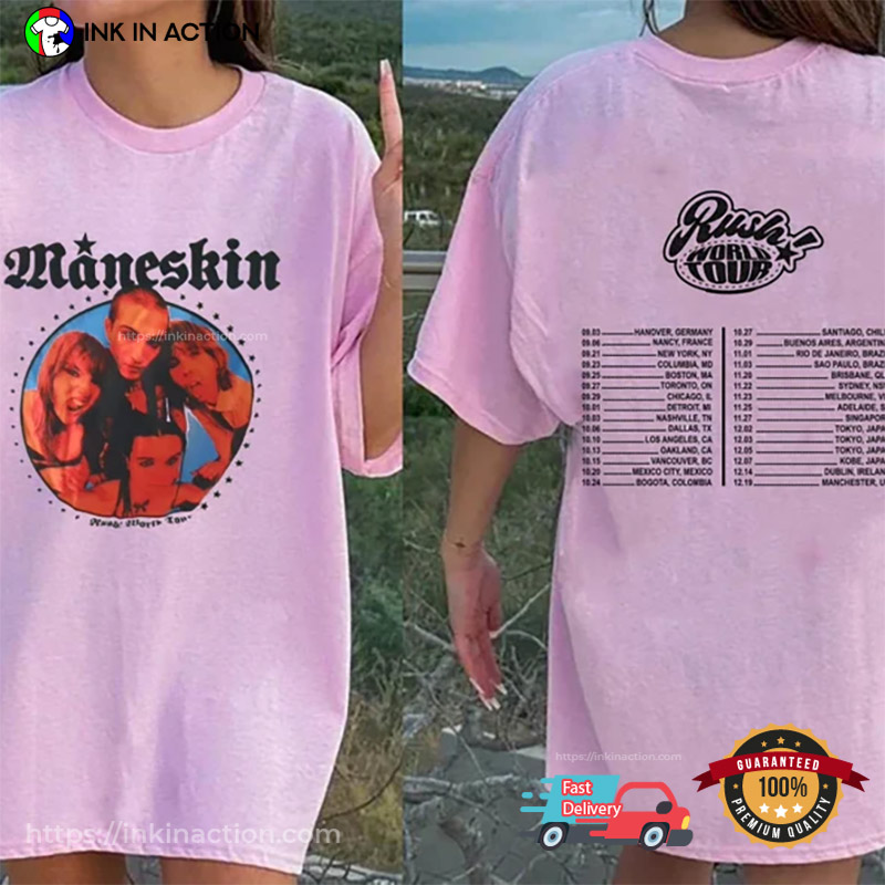 Vintage Maneskin Band 2023 World Tour Comfort Colors Tee