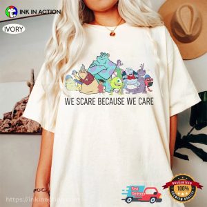 We Scare We Care Boo Monsters Inc Comfort Colors Tee