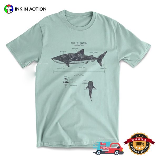 Whale Shark Anatomy Biology Comfort Color Shirt 