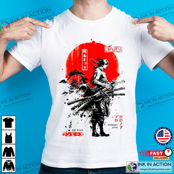 Zoro Roronoa One Piece Painting Style T-Shirt