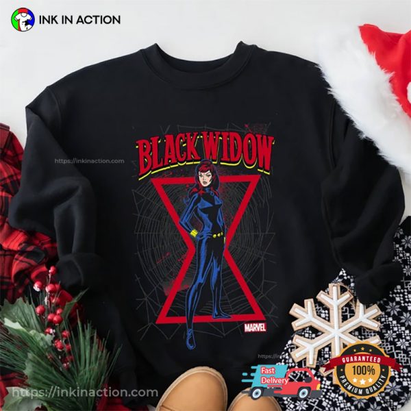 Black Widow Comic Classic Retro Cartoon T-Shirt