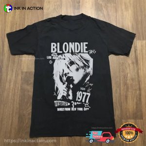blondie in concert LA 1977 Vintage T Shirt 2