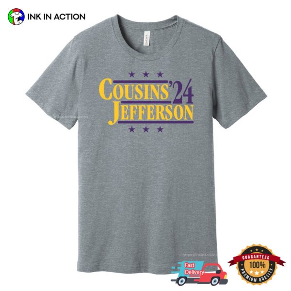 Cousins Vikings Jefferson ’24 Football T-shirt