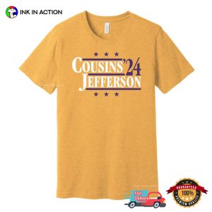 cousins vikings Jefferson '24 Football T Shirt 3