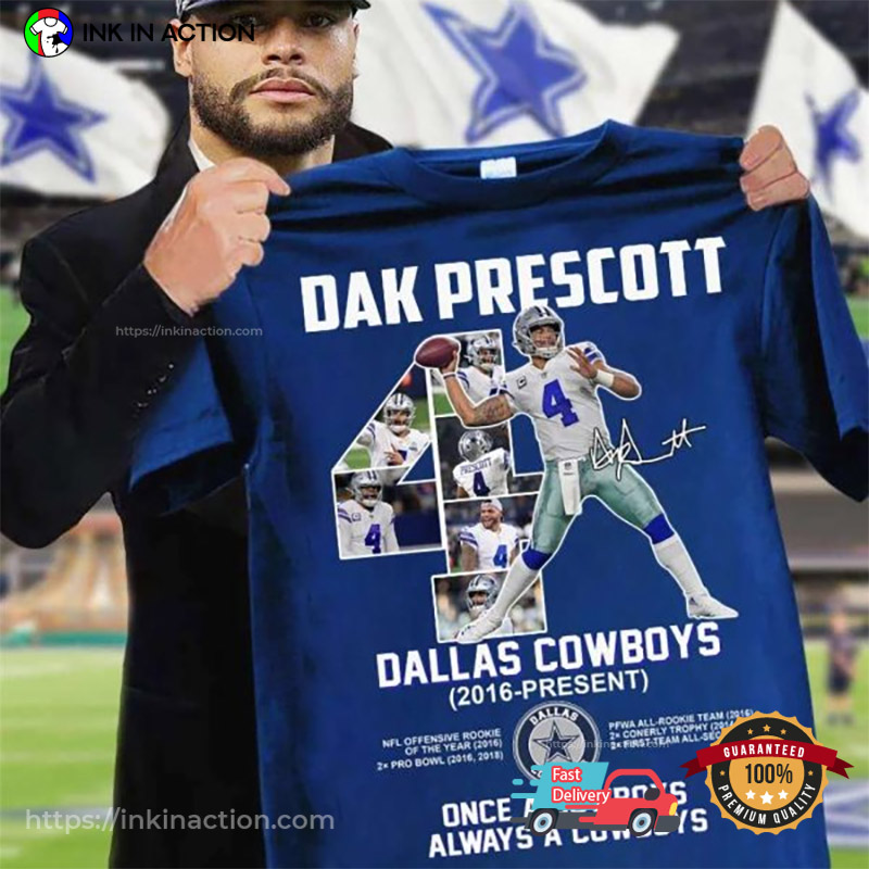 Dak Prescott Of The Dallas Cowboys Anniversary T-shirt - Print your  thoughts. Tell your stories.