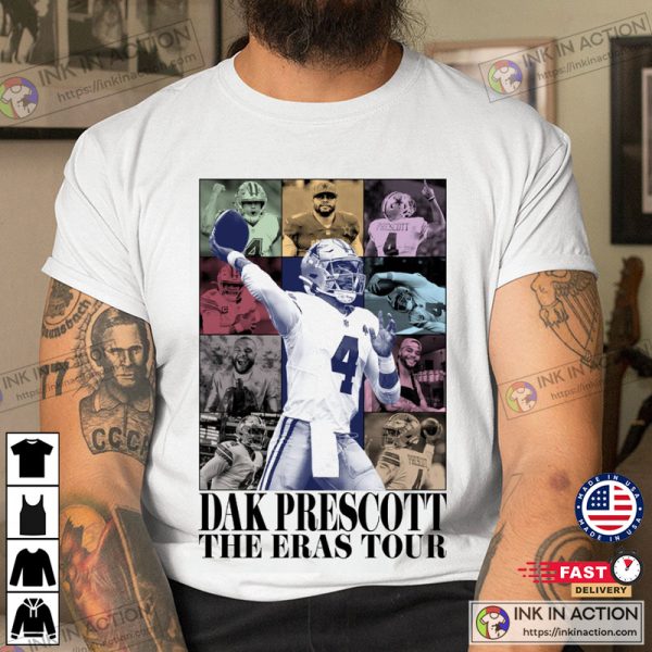 Dallas Cowboys Prescott The Eras Tour Vintage T-Shirt