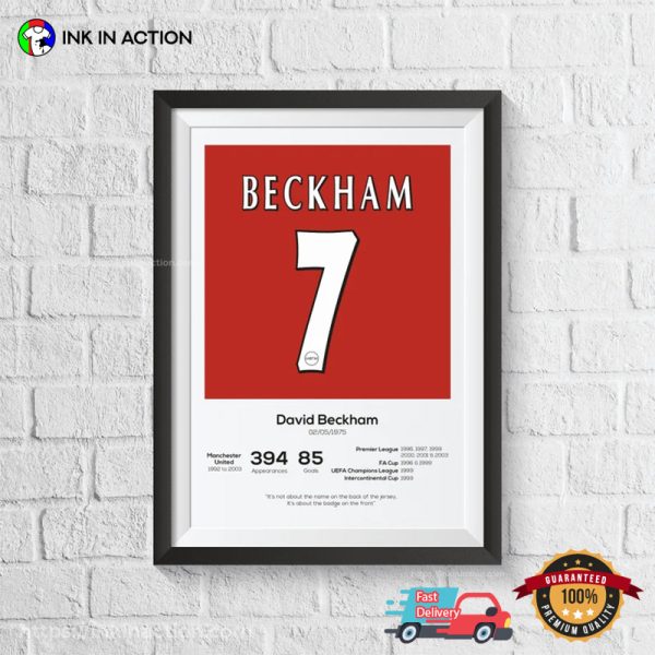 David Beckham Man Utd Legend Poster - Print your thoughts. Tell your ...