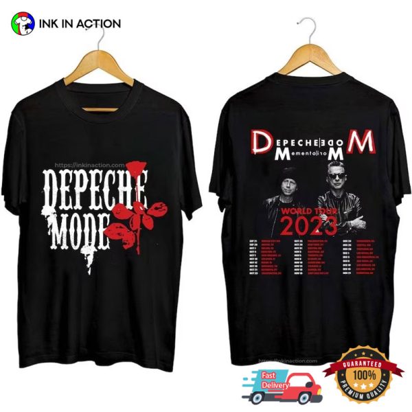 Depeche Mode 2023 Depeche Mode Concert Tour Date Shirt