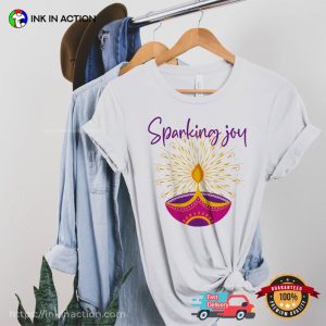 diwali celebration Sparking Joy Comfort Colors Shirt 3