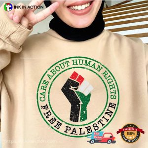 Free Palestine, Care About Human Rights T-shirt