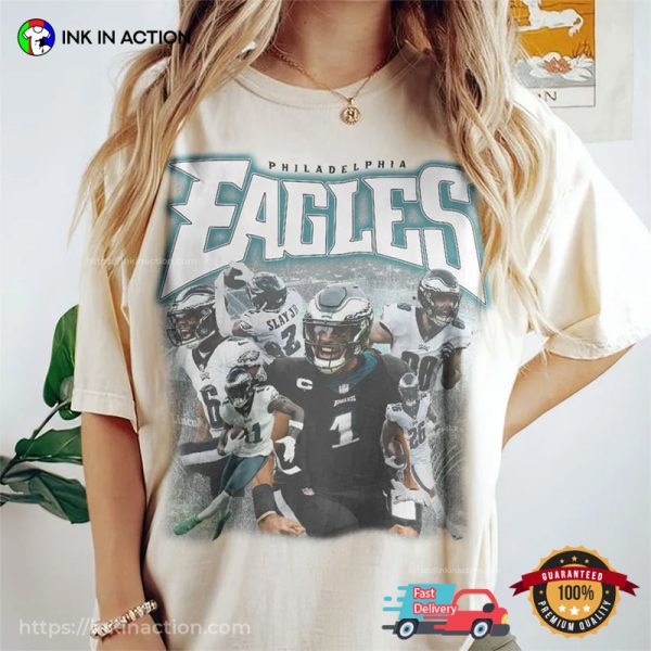 Jalen Hurts Eagles Retro Style Comfort Colors Shirt