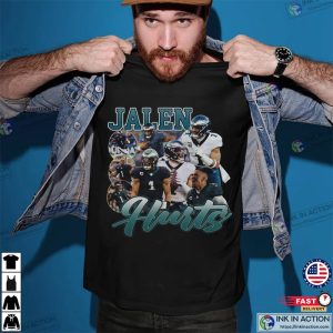 Jalen Hurts Philadelphia Eagles Vintage 90s Collage Tee