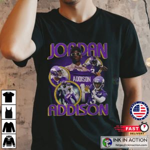 jordan addison minnesota vikings Football Shirt 1