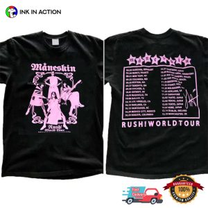 maneskin band Rush! World Tour 2023 Dates Vintage Shirt 3