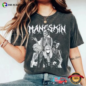 maneskin band Skeleton Members Rock Comfort Colors Tee 2