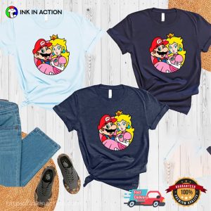 mario and princess peach Couple Shirt 2