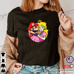 Mario And Princess Peach Couple Shirt