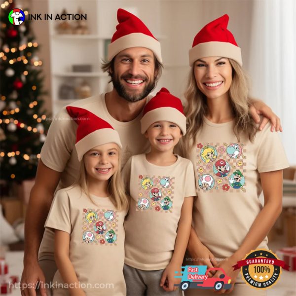 Mario Peach Princess Family T-shirt