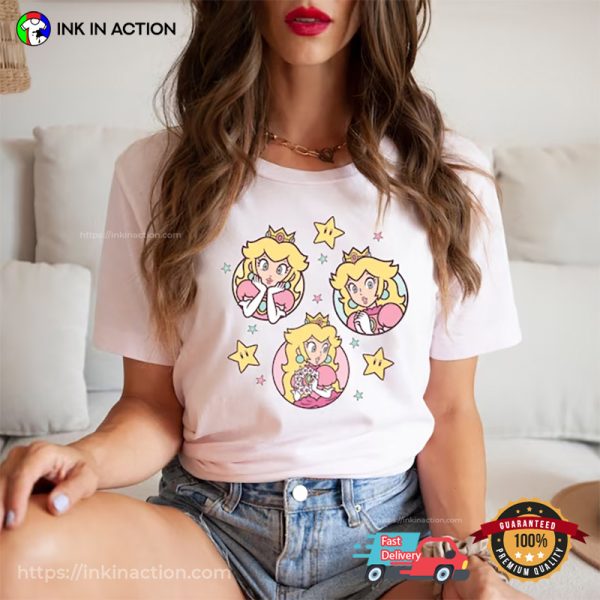 Mario Peach Princess Super Mario T-shirt