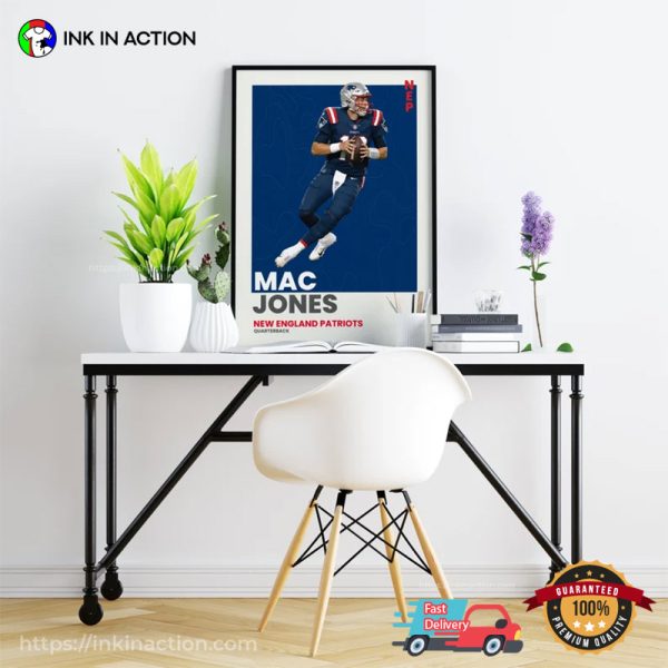 New England Patriots Mac Jones Poster