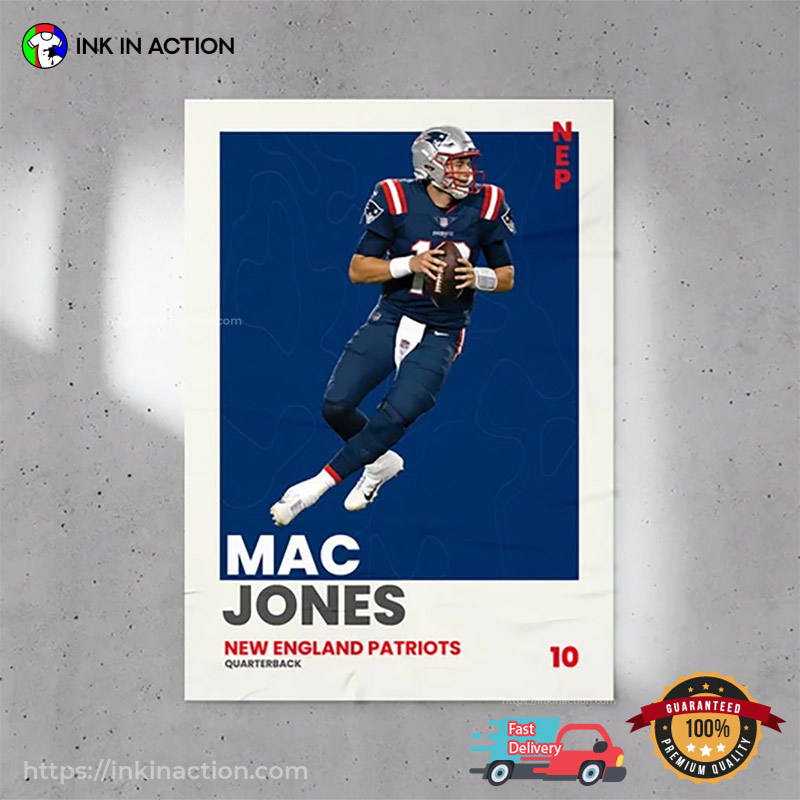 : DUG Mac Jones Patriots American Football Poster