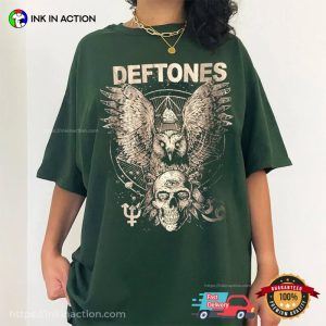 owl deftones Skull Retro Rock Band Comfort Colors Tee 1