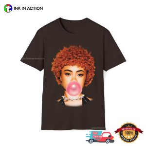 Rapper Ice Spice Bubblegum Portrait Graphic T-Shirt