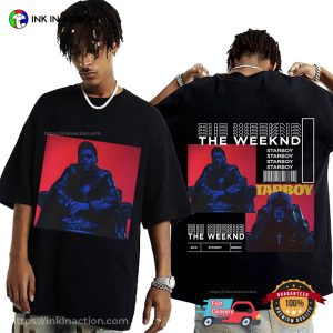Starboy Album Cover The Weeknd Graphic 2 Sided T-shirt