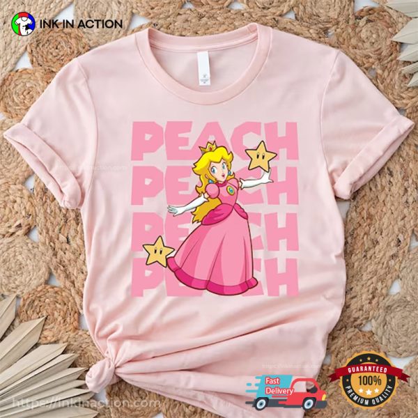 Super Mario Princess Peach Star Shirt