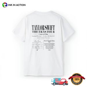 Taylor Swift Concert Film Dates 2 Sided Shirt