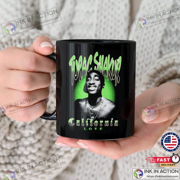 2pac Rapper Green California Love Mug