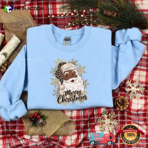 African American Santa Merry Christmas kwanzaa 2024 T Shirt 3