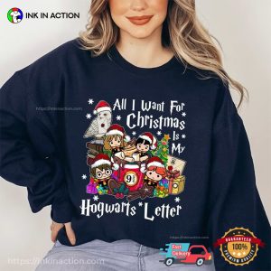 All I Want For Christmas Is My Hogwarts Letter HP T Shirt 1