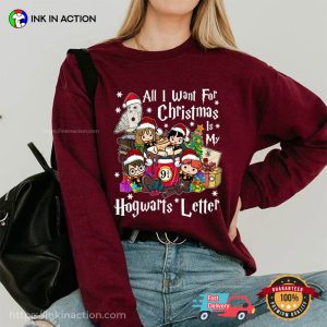 All I Want For Christmas Is My Hogwarts Letter HP T Shirt 3