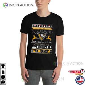 All I Want For Christmas Is Penguins Tickets Ugly Christmas 2023 T Shirt 3